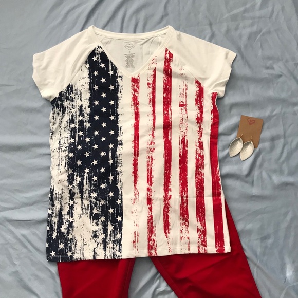 St. John's Bay Tops - American flag tee